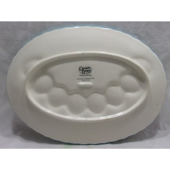 Cracker Barrel "Spring Has Sprung" Easter Deviled Egg Plate/Dish 13" x 9 3/4" - Picture 3 of 7